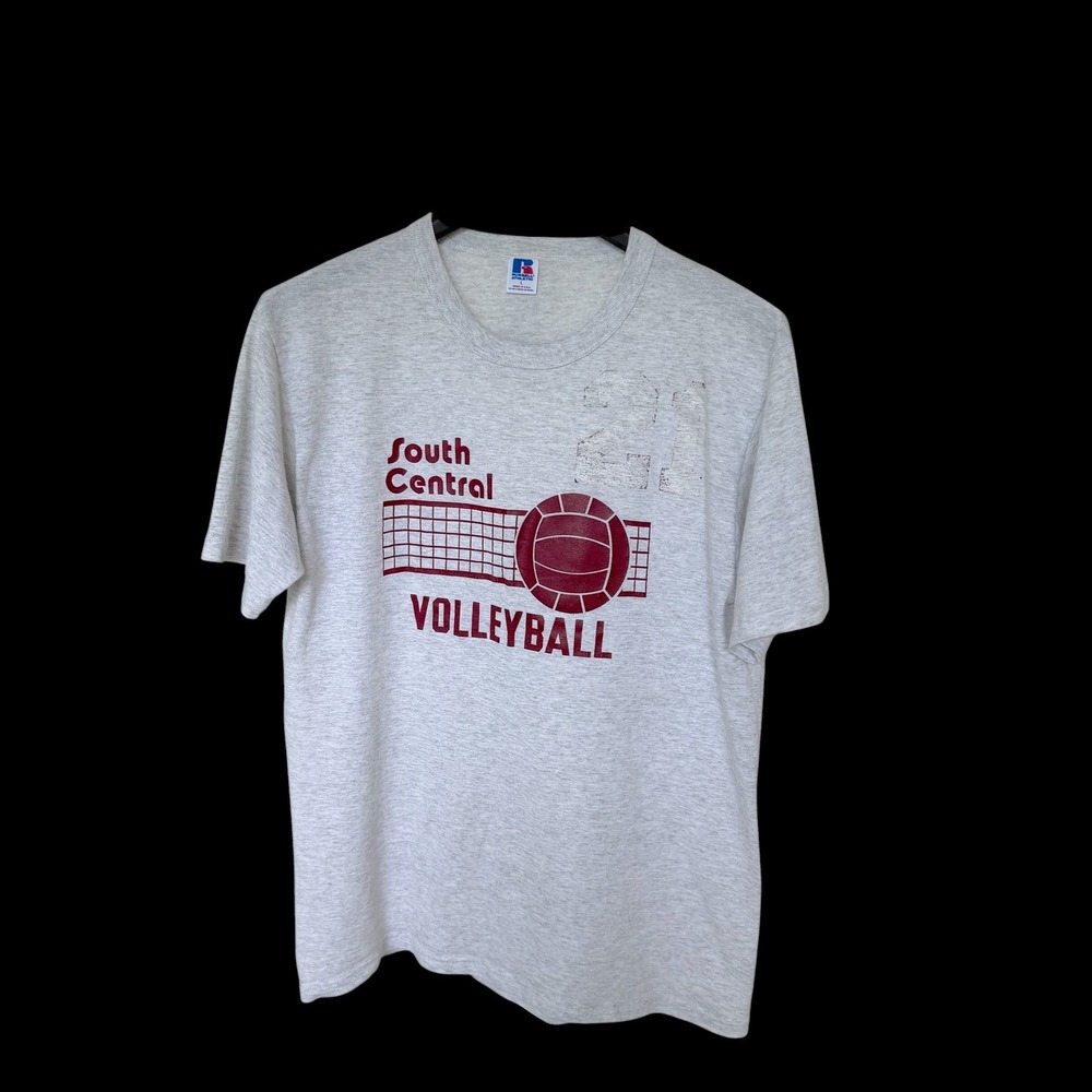 90's Russell South Central Volleyball T-Shirt Gray‎ 90s USA Made L